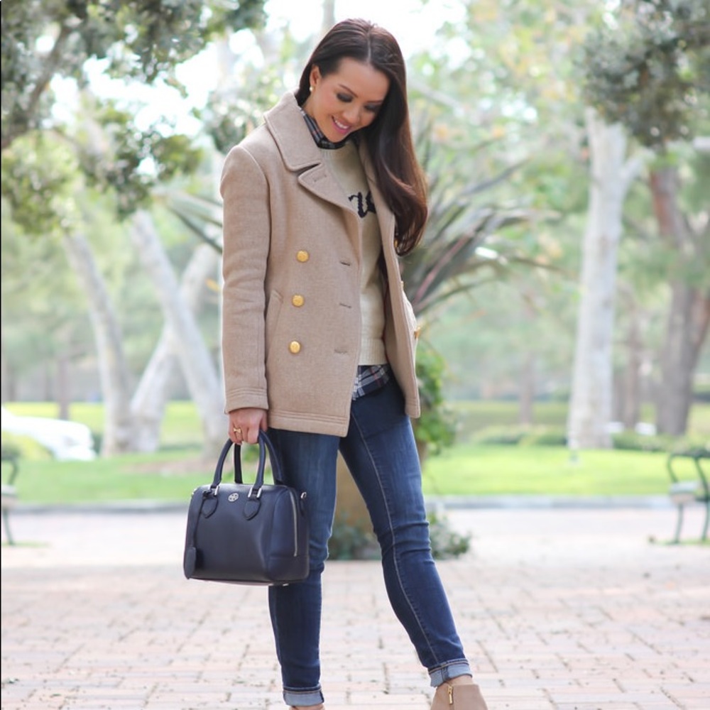 J. Crew Tan Pea Coat